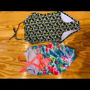 TWO One Pieces: Girls 7/8 Swimsuits